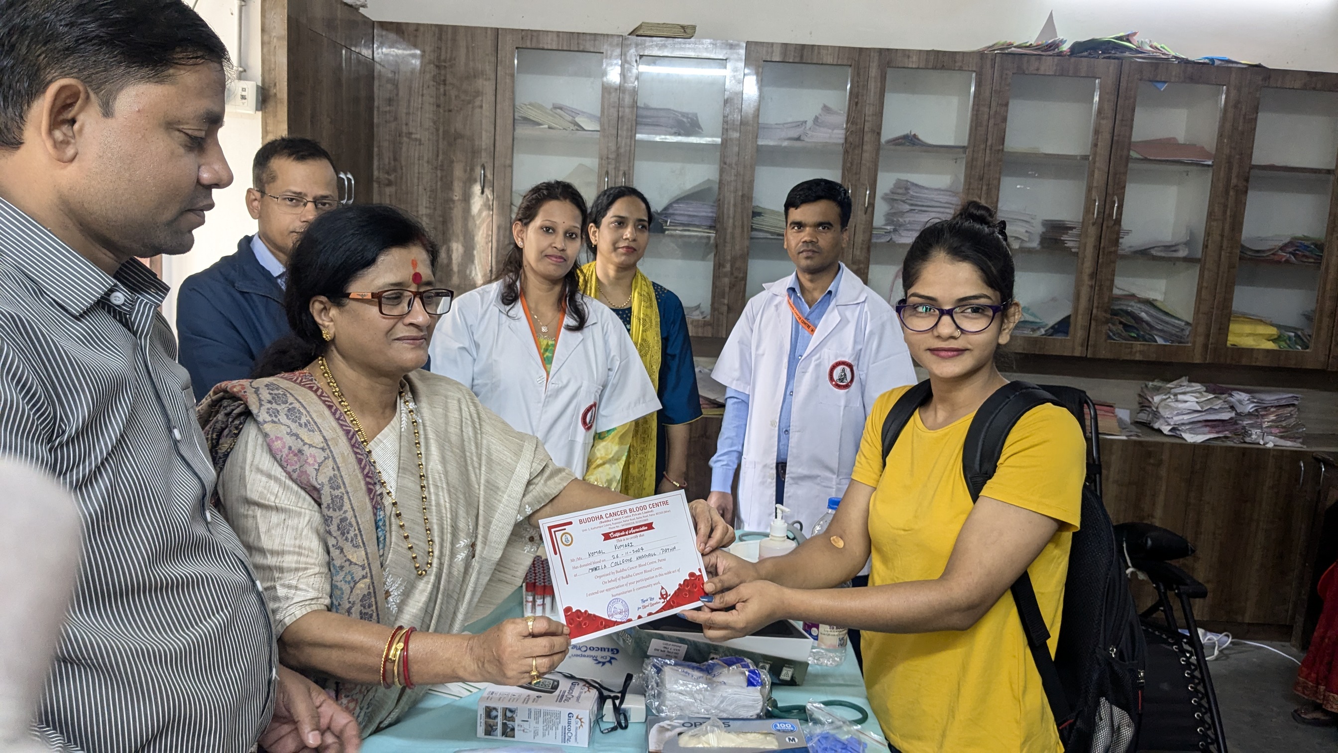 buddha blood Bank Donation camp Mahila collage danapur3, buddha cancer centre